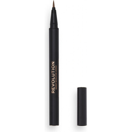 Revolution Hair Stroke Brow Pen Medium Brown 1×0.50 ml, crayon à sourcils