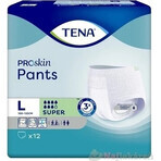 TENA PANTS SUPER LARGE 1×12 pcs, elastic absorbent briefs, absorption 2010 ml, hip circumference 100-135 cm