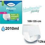 TENA PANTS SUPER LARGE 1×12 pcs, elastic absorbent briefs, absorption 2010 ml, hip circumference 100-135 cm