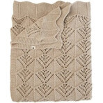 BIBS organic cotton knitted wool blanket, Vanilla 1×1 pc, blanket