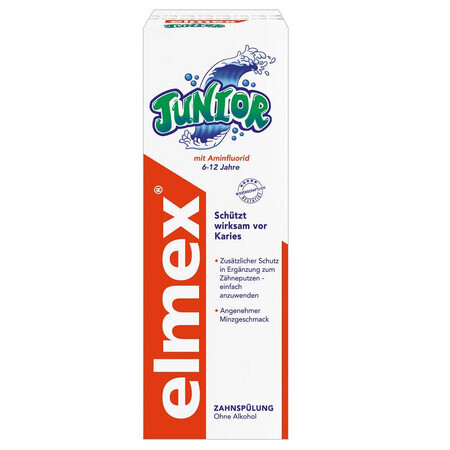 Apa de gura Junior, 6-12 ani, 400 ml, Elmex