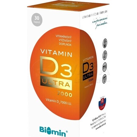 Biomin Vitamin D3 Ultra 7000 U.I. 1×30 cps , Nahrungsergänzungsmittel