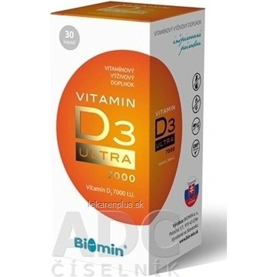 Biomin Vitamin D3 Ultra 7000 U.I. 1×30 cps , Nahrungsergänzungsmittel