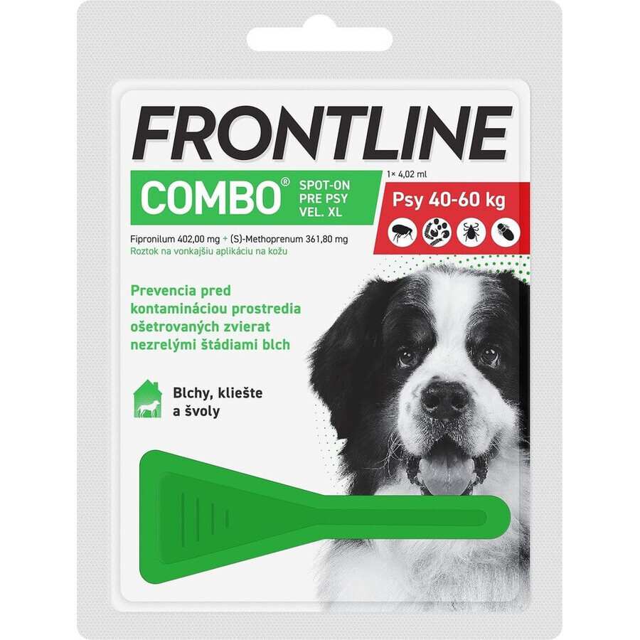 FRONTLINE COMBO spot-on pentru câini XL 1x4,02 ml, soluție pentru câini (40-60 kg)