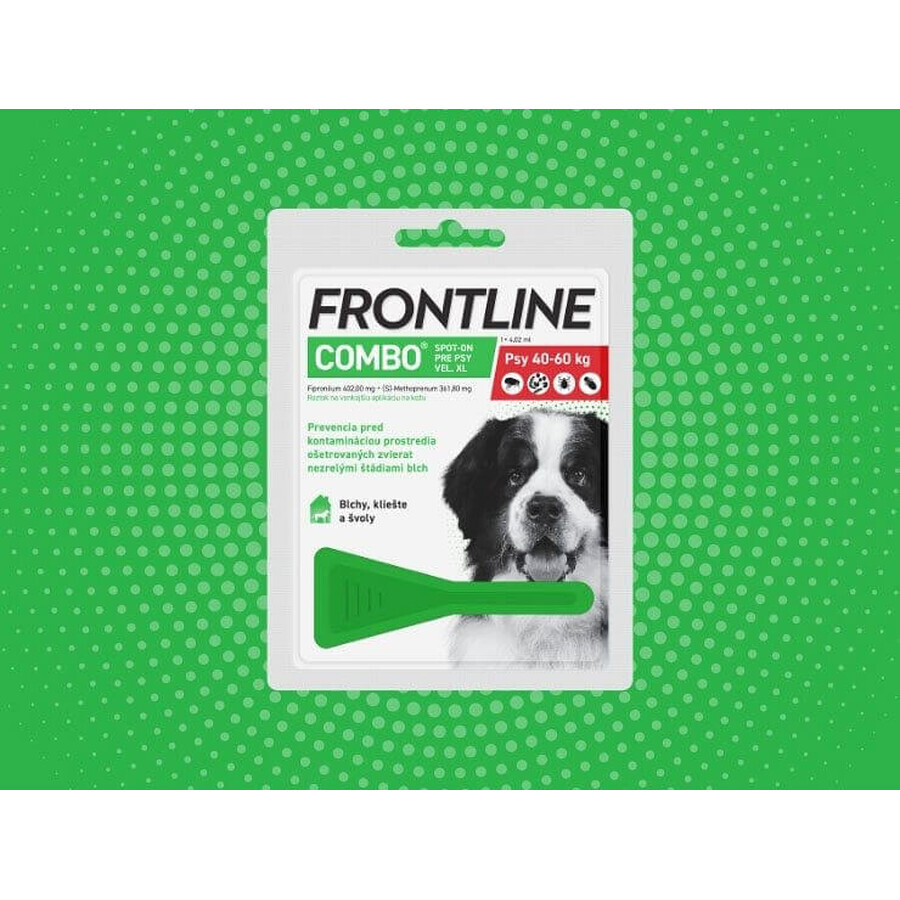 FRONTLINE COMBO spot-on pentru câini XL 1x4,02 ml, soluție pentru câini (40-60 kg)