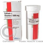 GENERICA Calcium + Vitamine C 1000 mg 1×10 tbl, voedingssupplement