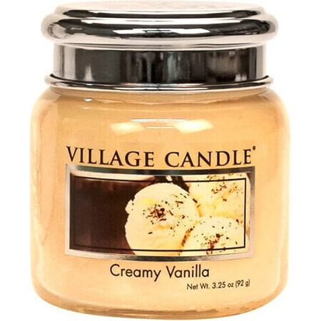 Village Candle Candela profumata in bottiglia - Creamy Vanilla - Gelato alla vaniglia, media 1×1 pz.