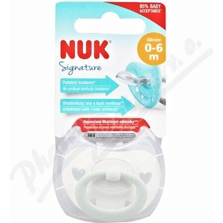 NUK Signature Nappy 0-6 m. CUTIE 1×1 pcs, sucette