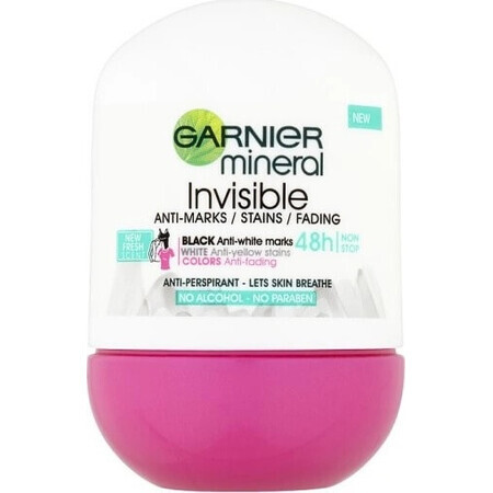 Garnier Invisible 48h 1×50 ml, perla antitraspirante contro le macchie