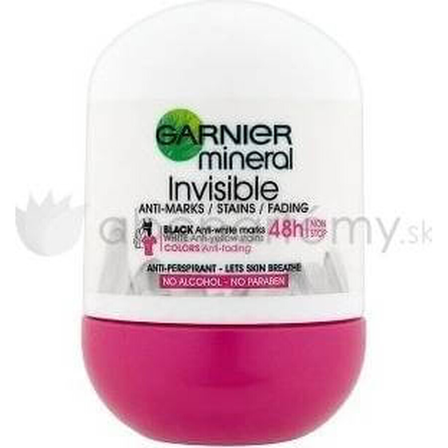 Garnier Invisible 48h 1×50 ml, perla antitraspirante contro le macchie