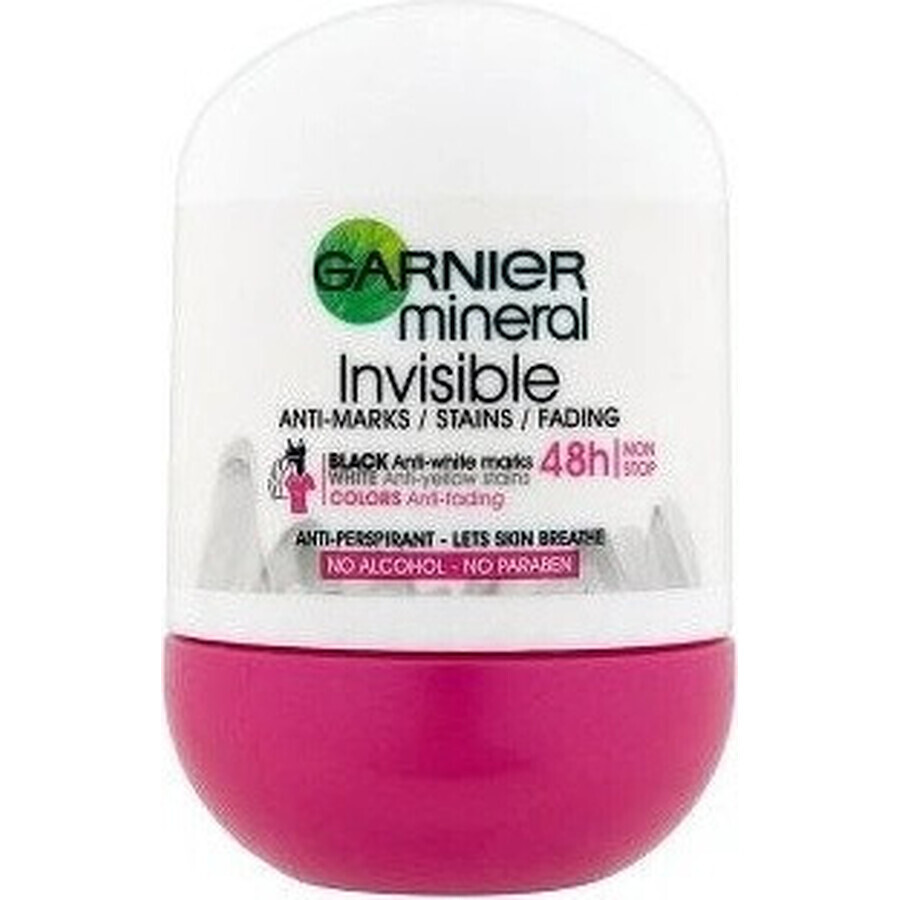 Garnier Invisible 48h 1×50 ml, perla antitraspirante contro le macchie