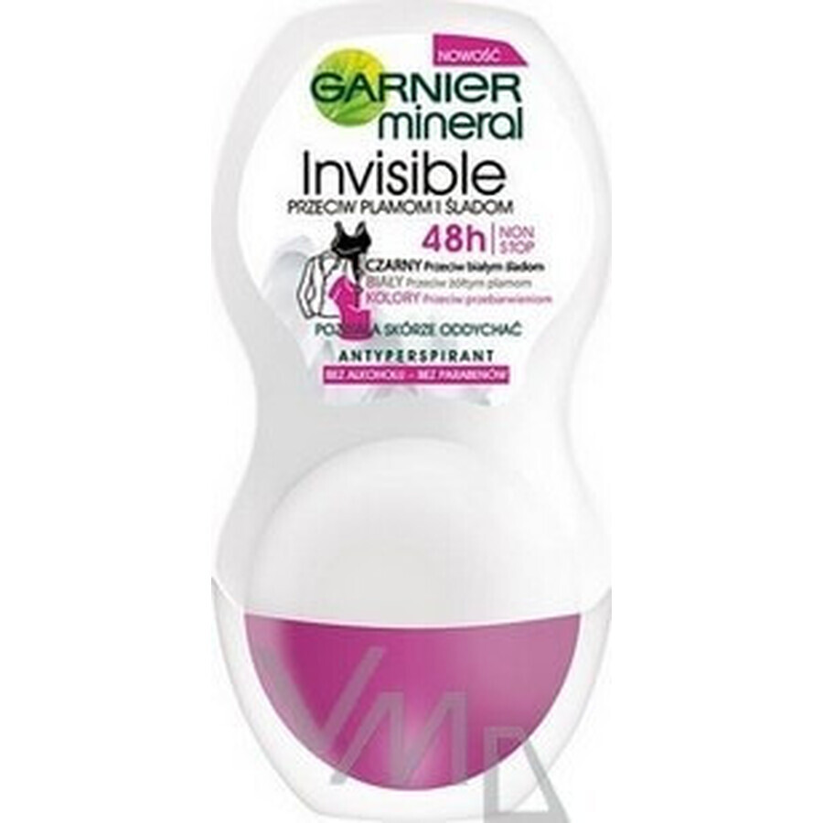 Garnier Invisible 48h 1×50 ml, perla antitraspirante contro le macchie