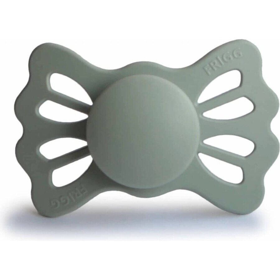 FRIGG FRIGG Sucette Lucky symétrique en silicone Sage, 0-6m 1×1 pc, sucette en silicone