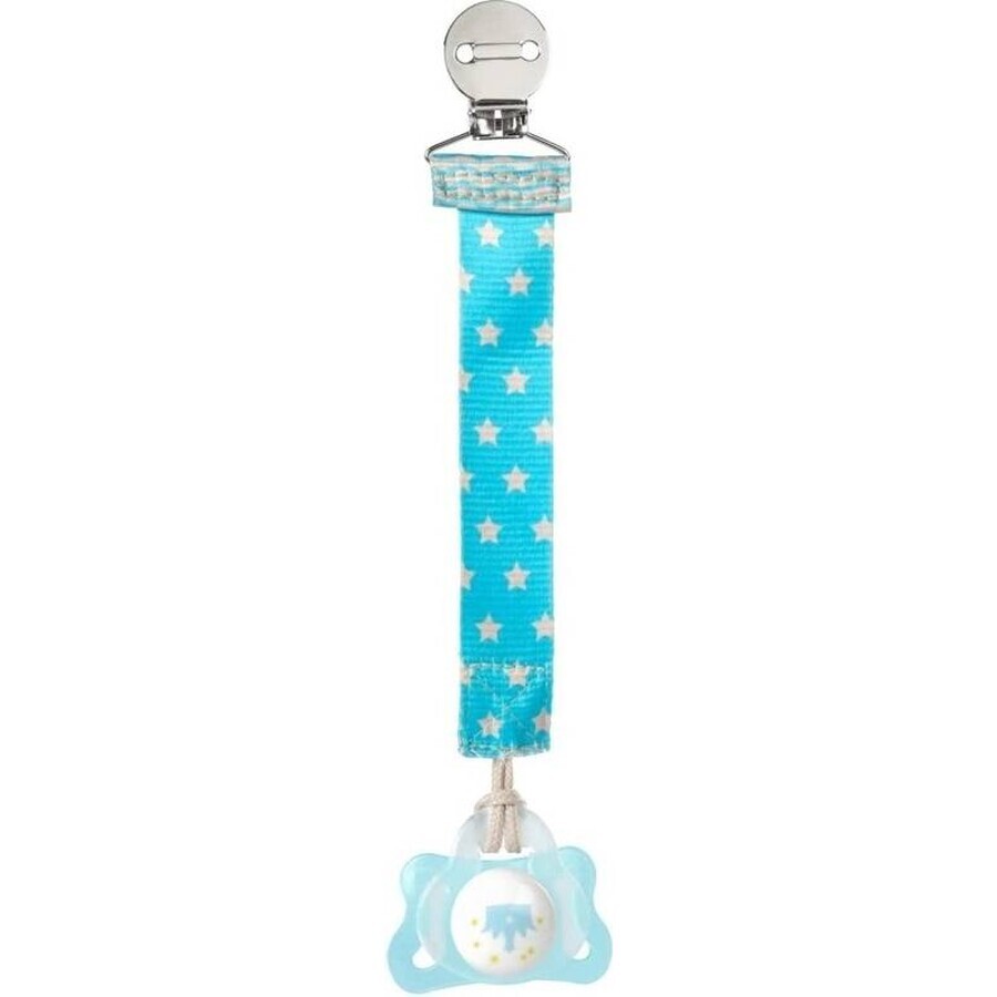 CHICCO Fashion jongensfopspeenclip 1×1 stuk, voor de meeste fopspenen