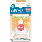 Dr. BROWN'S OPTIONS+ LEVEL 1 1×2 pcs, col large, silicone, 0M+