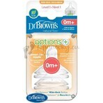 Dr. BROWN'S OPTIONS+ LEVEL 1 1×2 pcs, col large, silicone, 0M+