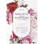 Petitfee & Koelf Maschera per le mani in raso con petali di rosa 16 g / 2 pz 1×16 g / 2 pz