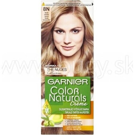 Garnier Color Naturals colore permanente per capelli 8N colore permanente per capelli 8N biondo medio 1×1 pezzo, colore per capelli