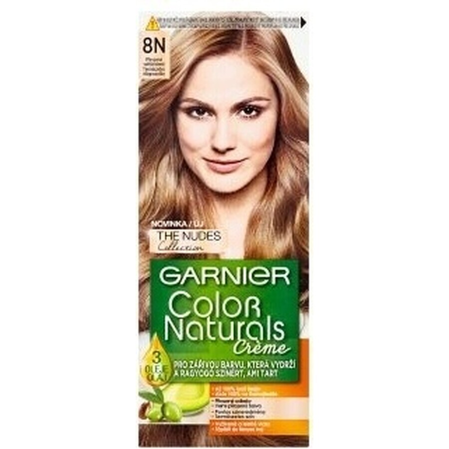 Garnier Color Naturals colore permanente per capelli 8N colore permanente per capelli 8N biondo medio 1×1 pezzo, colore per capelli