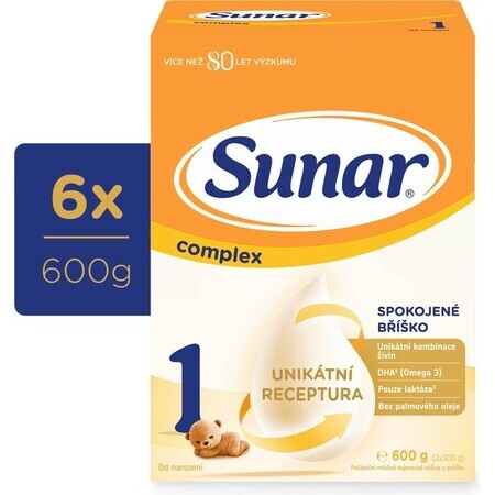 Sunar Complex 1 6×600 g, milk for infants from birth