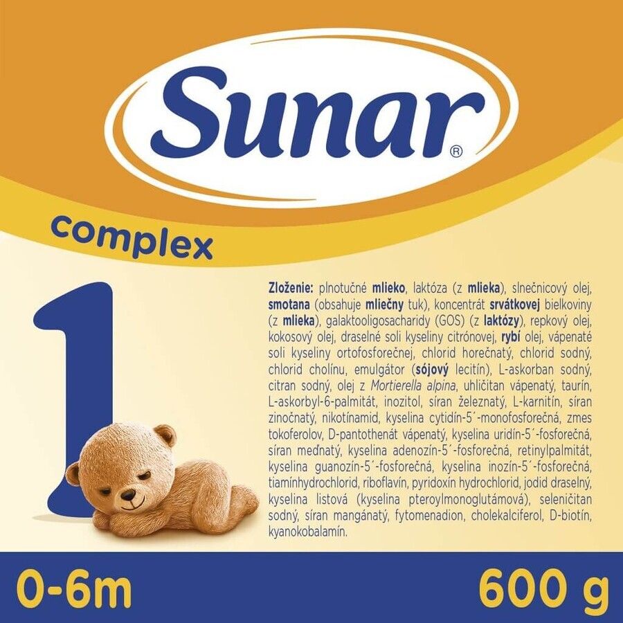 Sunar Complex 1 6×600 g, milk for infants from birth