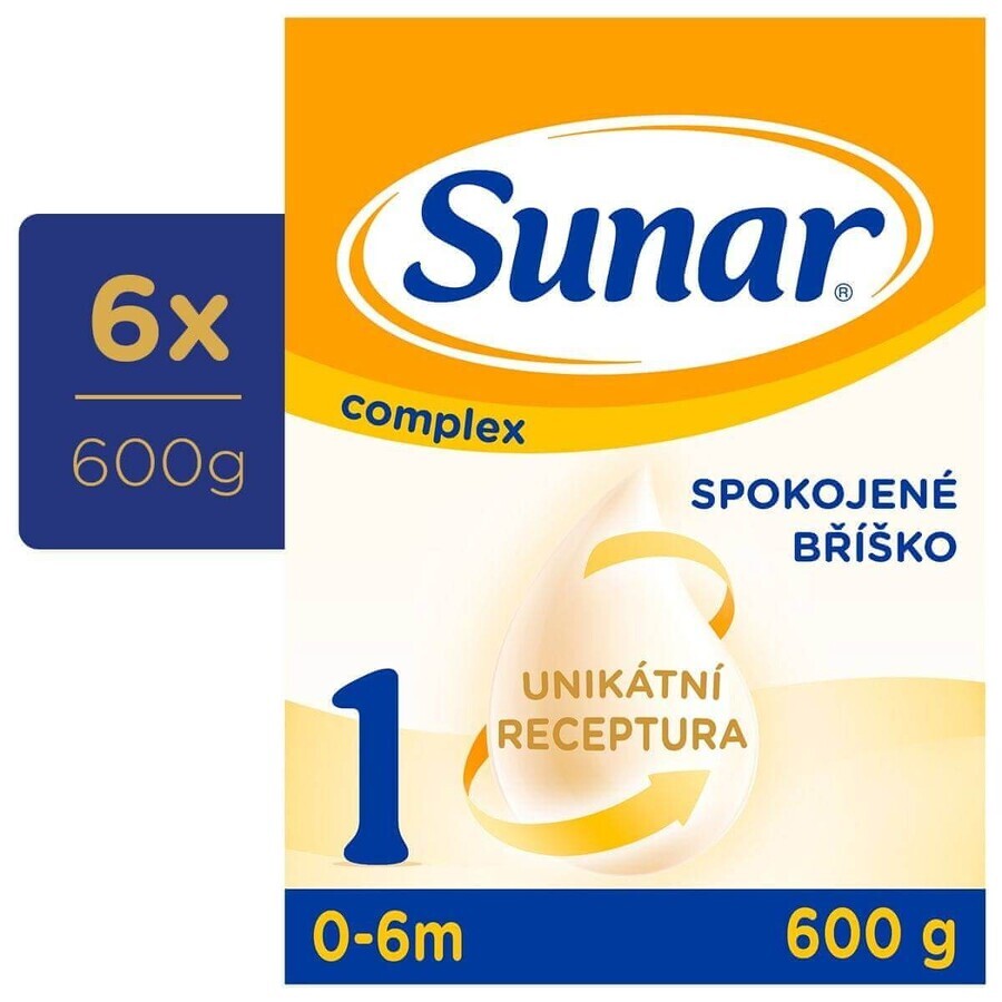 Sunar Complex 1 6×600 g, milk for infants from birth