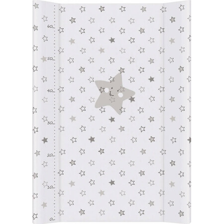 CEBA Tapis de remplacement à deux faces avec panneau solide (50x70) Comfort Stars gris 1×1 pc