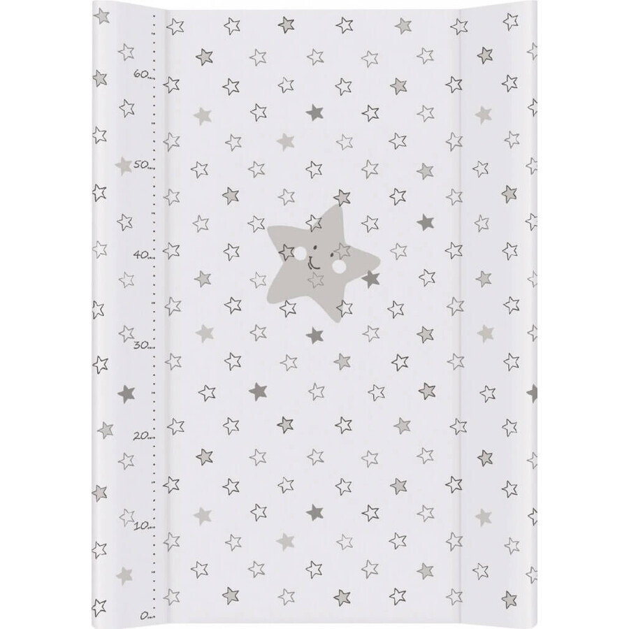 CEBA Tapis de remplacement à deux faces avec panneau solide (50x70) Comfort Stars gris 1×1 pc