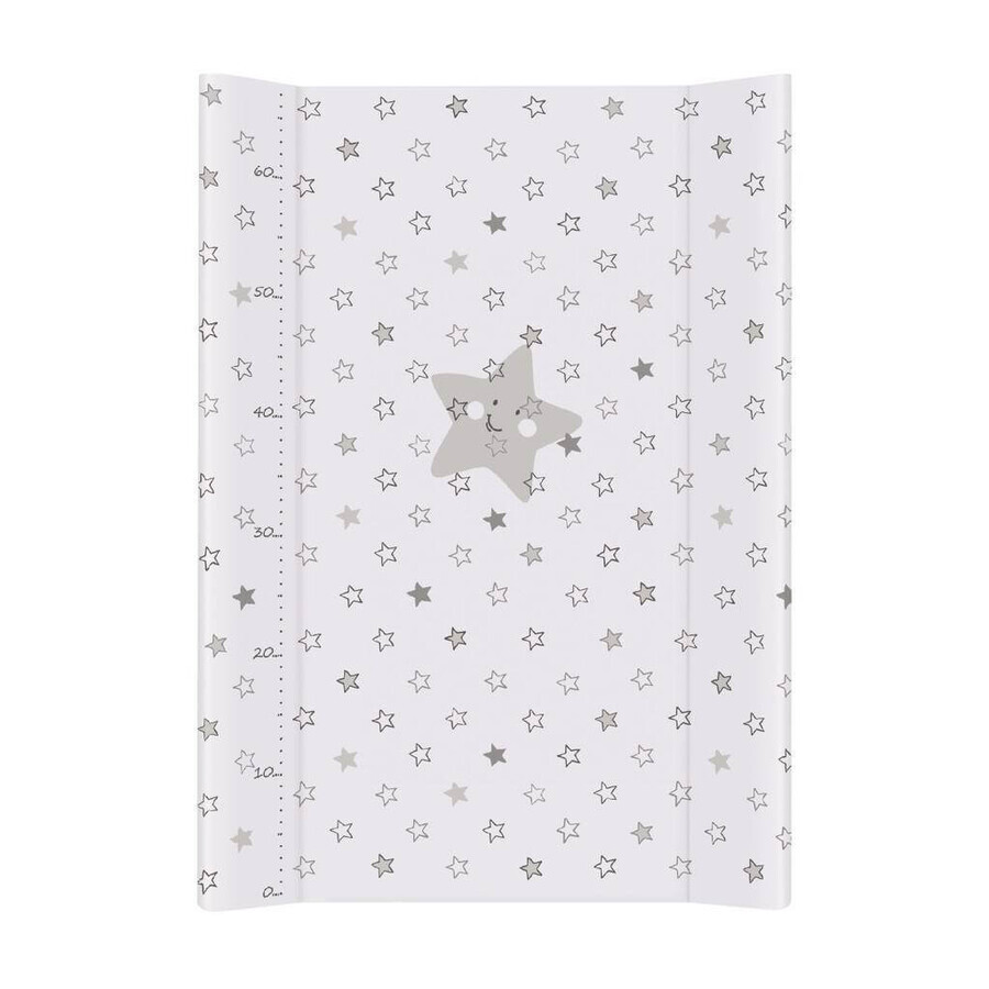 CEBA Tapis de remplacement à deux faces avec panneau solide (50x70) Comfort Stars gris 1×1 pc