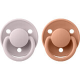 Silicone BIBS De Lux BIBS De Lux 2 pezzi 1×1 succhietti in silicone BIBS - taglia unica, prugna/rosa pesca