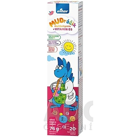 VITAR MUDráčik multivitamínico + VITAMINA D3 1×20 tbl