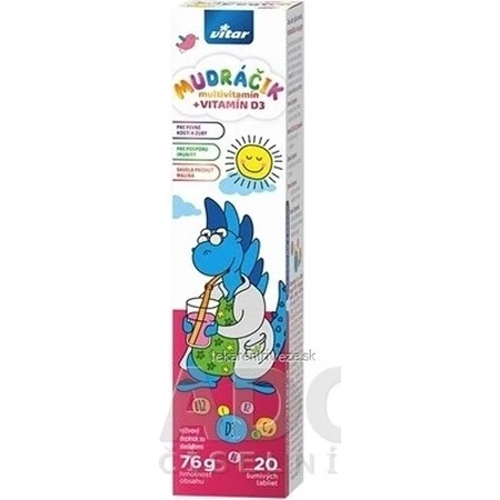 VITAR MUDráčik multivitamínico + VITAMINA D3 1×20 tbl