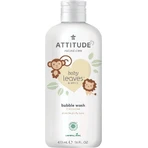 ATTITUDE Baby deja espuma de baño con sabor a zumo de pera 1×473 ml, jabón de manos espumoso para bebés