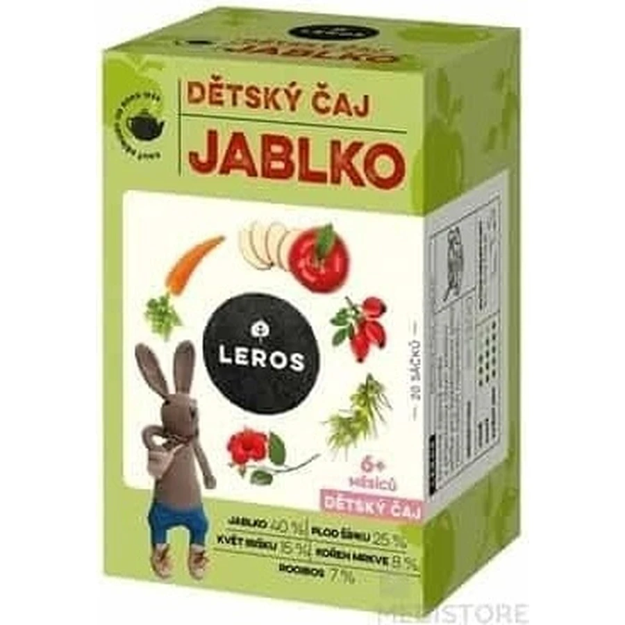 LEROS Kinderthee - appel 20×2 g, thee