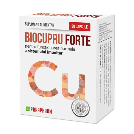 BioCupru Forte, 30 gélules, Parapharm