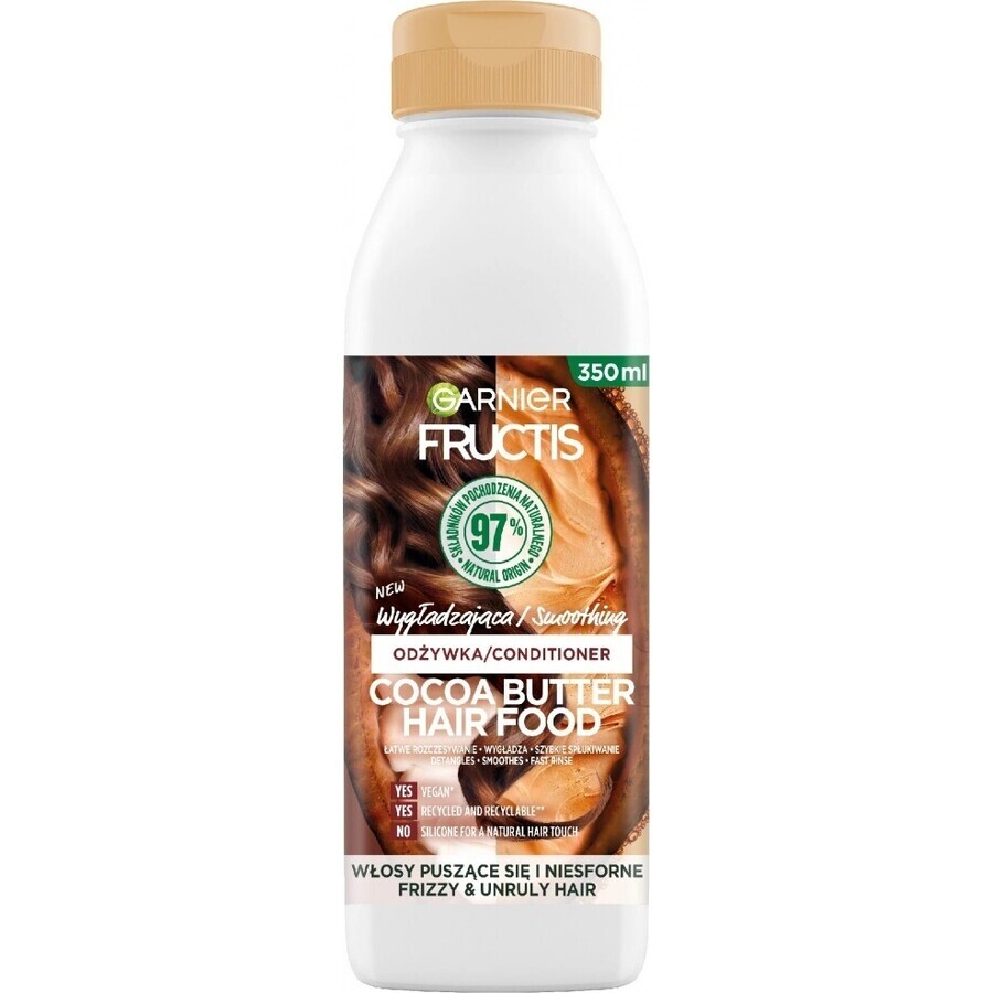 Garnier Fructis Hair Food Conditionneur lissant au beurre de cacao 1×350 ml, conditionneur