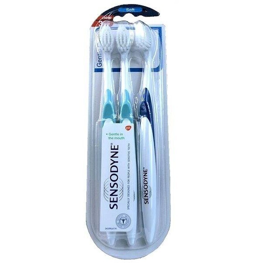 SENSODYNE Gentle Care Soft - Triopack 1×3 stuks, tandenborstel