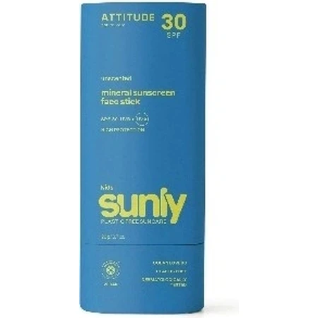 ATTITUDE Kinder 100% Minerale Gezichts- en Lipbar SPF 30 Ongeparfumeerd 1×20 g, Gezichts- en Lipbar