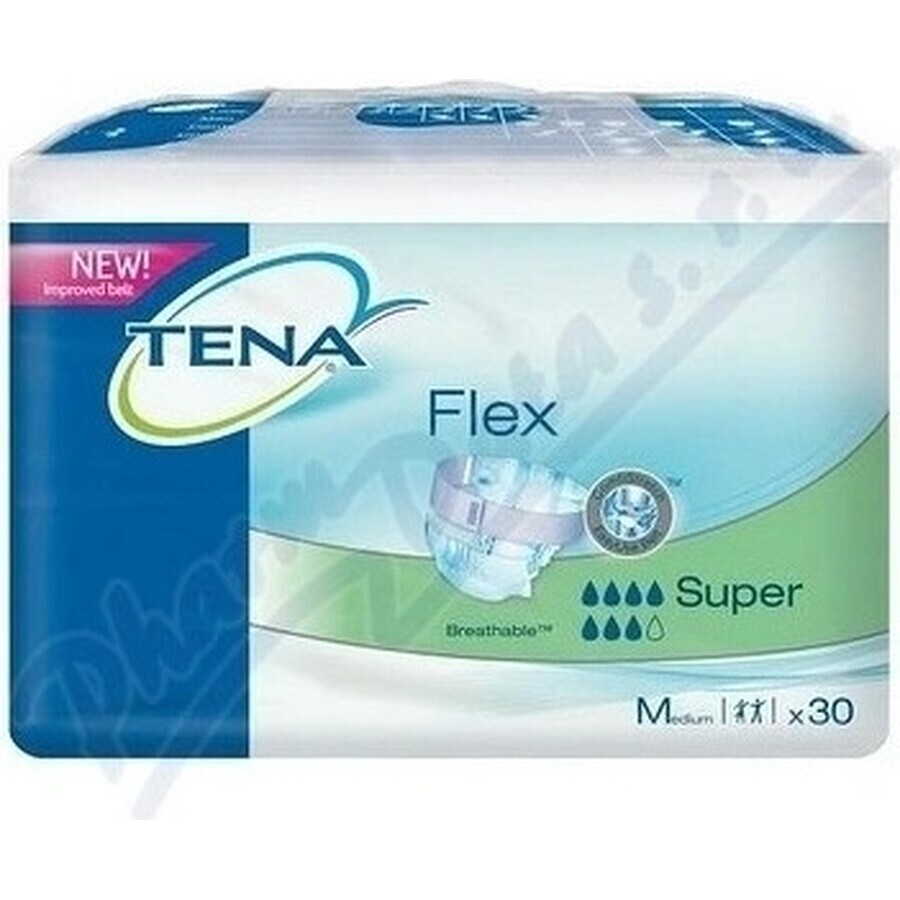 TENA Flex Super M 1×30 pcs, incontinence briefs with quick release waistband