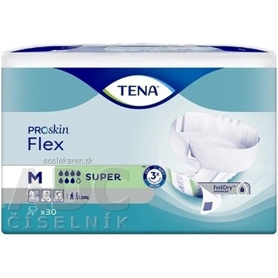 TENA Flex Super M 1×30 pcs, incontinence briefs with quick release waistband