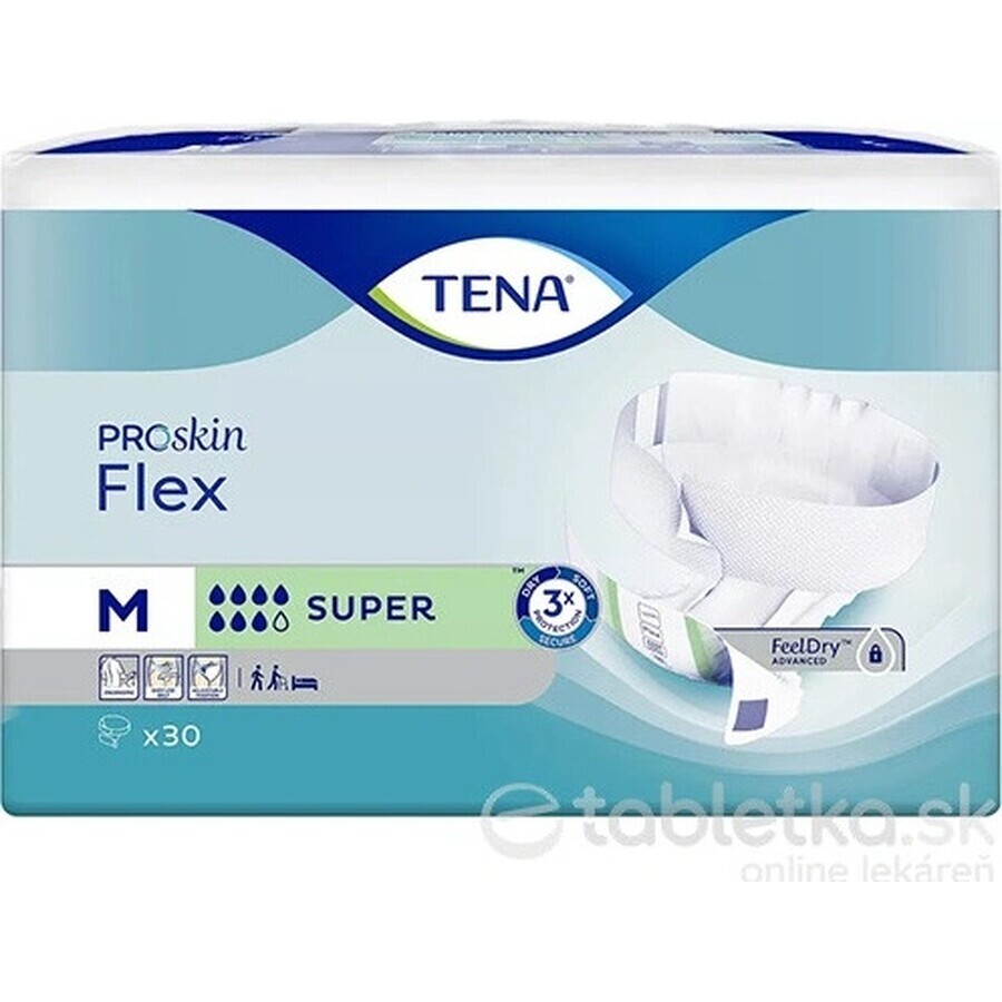 TENA Flex Super M 1×30 pcs, incontinence briefs with quick release waistband