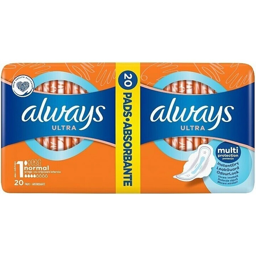 Always Ultra Duo 20 pcs Normal Plus 1×20 pcs, menstrual pads