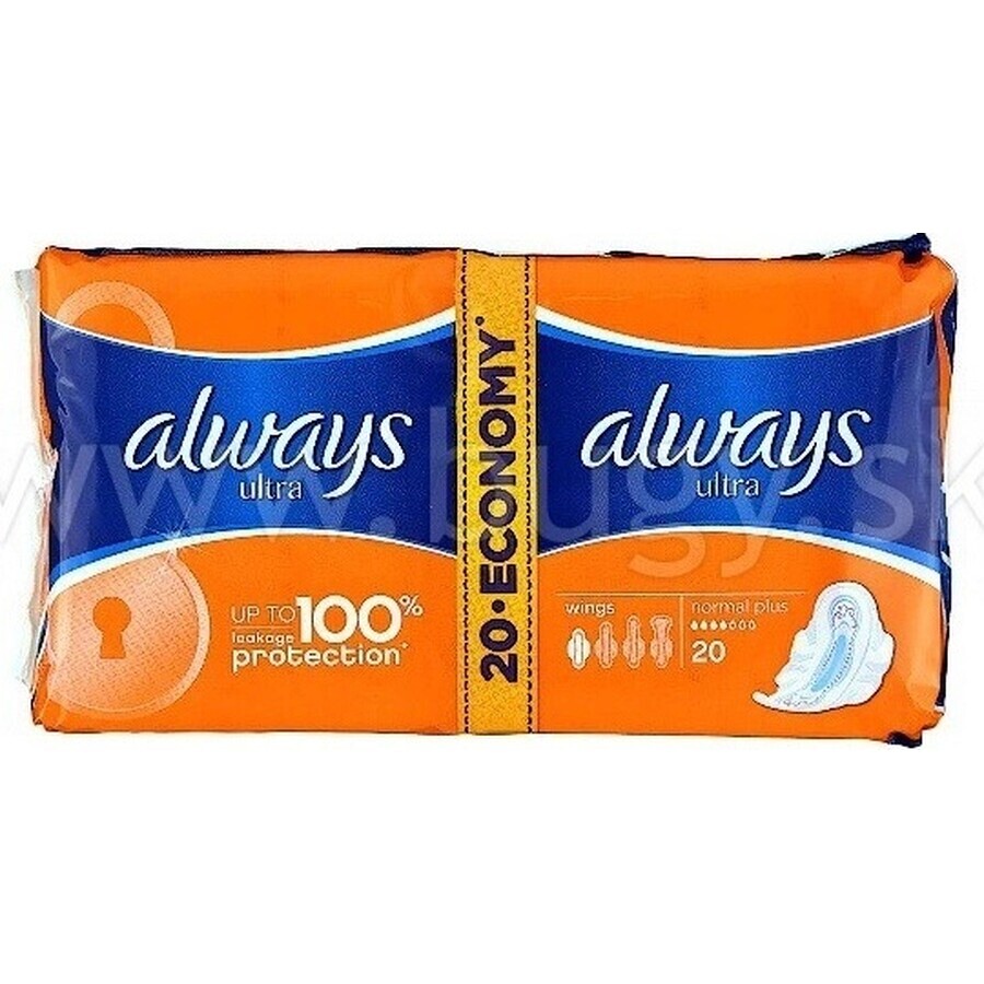 Always Ultra Duo 20 pcs Normal Plus 1×20 pcs, menstrual pads