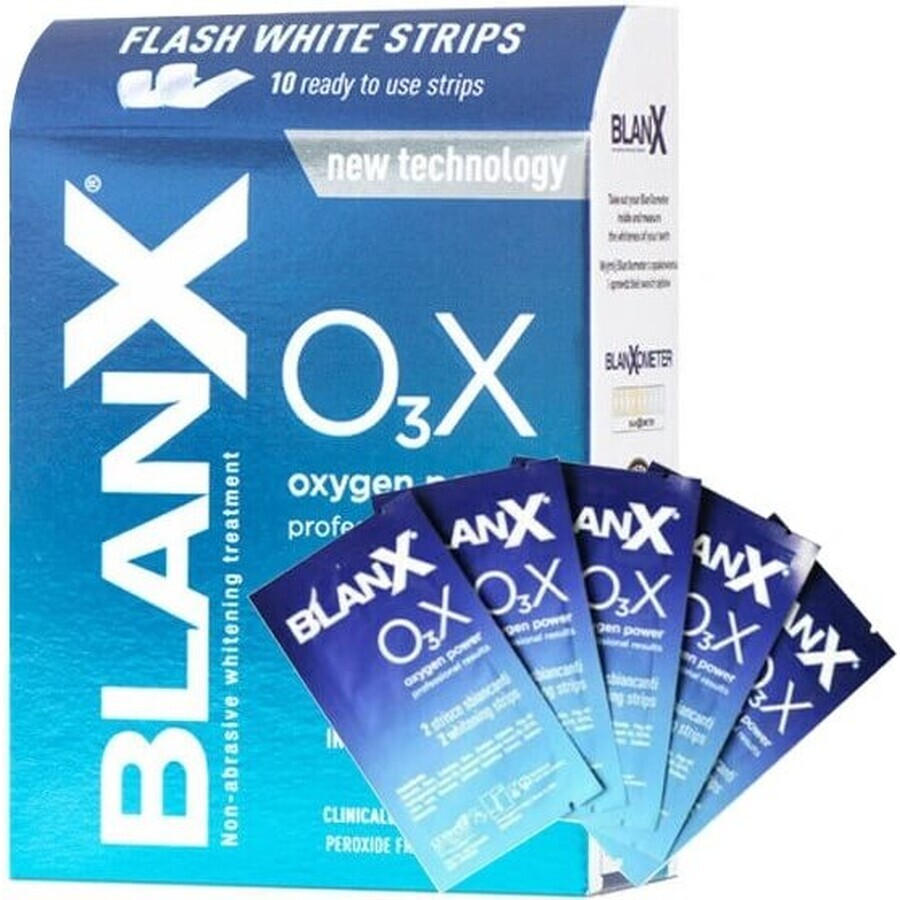 Blanx witmakende strips O3Xygen power 1×10 stuks, witmakende strips