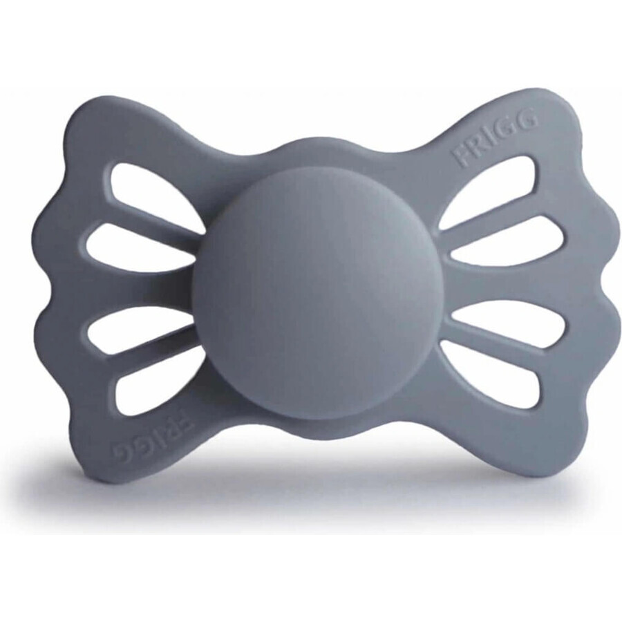 FRIGG Lucky symmetrical silicone pacifier Great Gray, +6m 1×1 pc, silicone pacifier