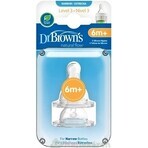 Dr. BROWN'S OPTIONS+ NIVEAU 3 1×2, étroite, tétines en silicone 6m+.