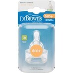 Dr. BROWN'S OPTIONS+ NIVEAU 3 1×2, étroite, tétines en silicone 6m+.