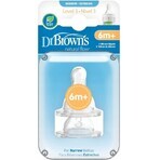 Dr. BROWN'S OPTIONS+ NIVEAU 3 1×2, étroite, tétines en silicone 6m+.