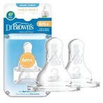 Dr. BROWN'S OPTIONS+ NIVEAU 3 1×2, étroite, tétines en silicone 6m+.