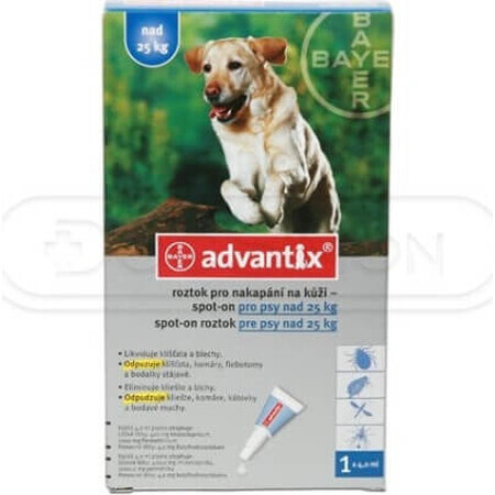 ADVANTIX SPOT-ON PES 4×4 ml, antiparasitäres Präparat zur Abwehr von Parasiten